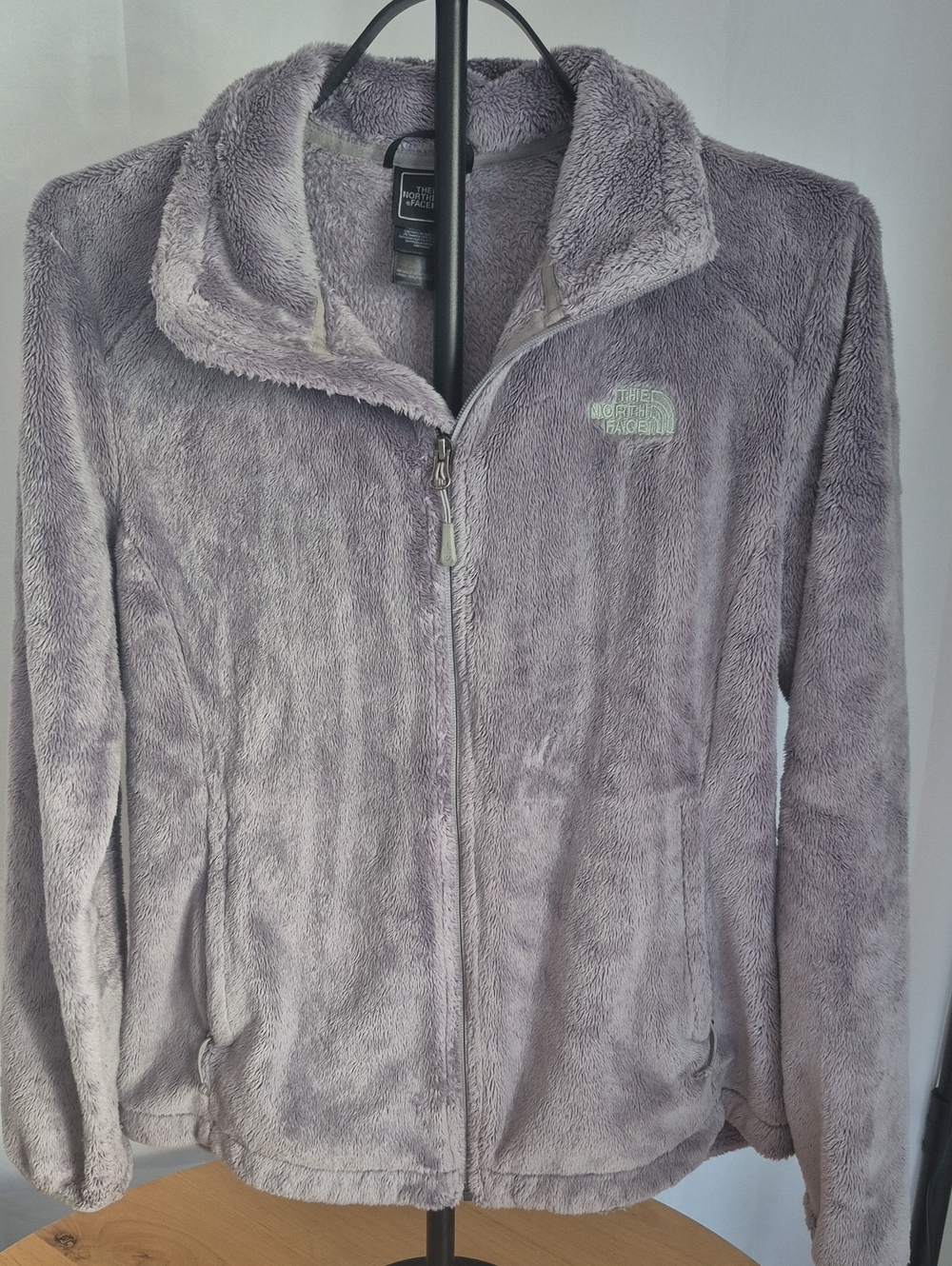 The North Face Women’s Plush Full‑Zip Teddy Jacket in Light Lavender